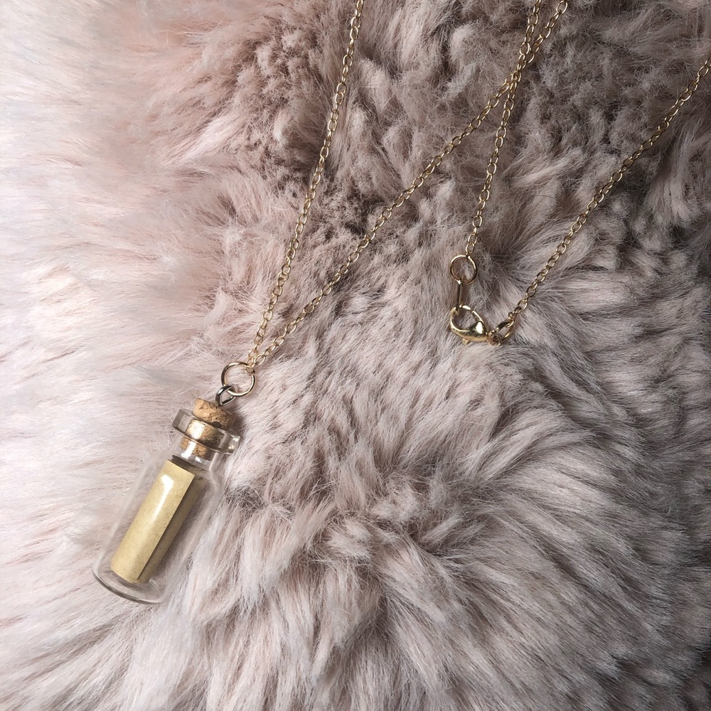 ‘Message in a Bottle’ Gold Necklace!